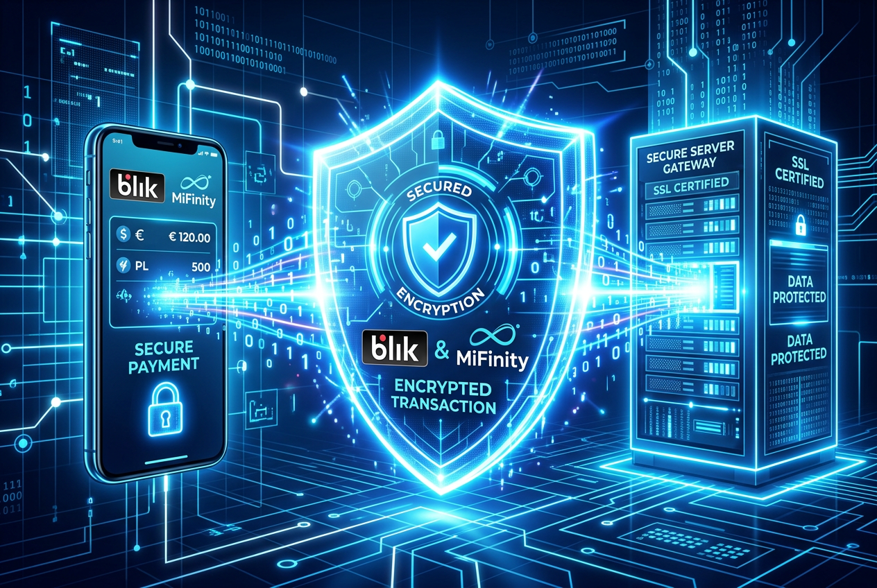 Ilustracja bezpieczeństwa płatności cyfrowych i szyfrowania danych